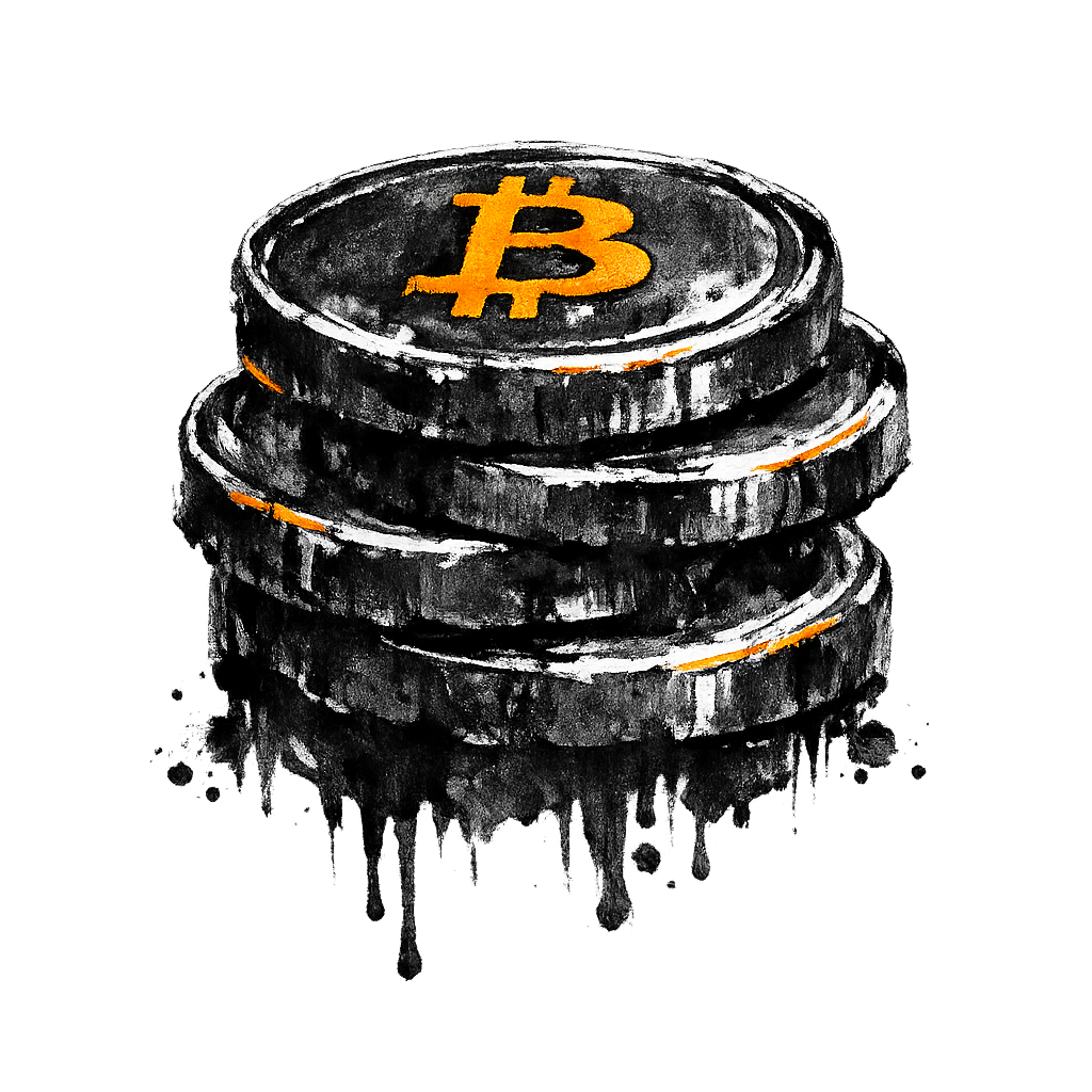 Bitcoin coin stack