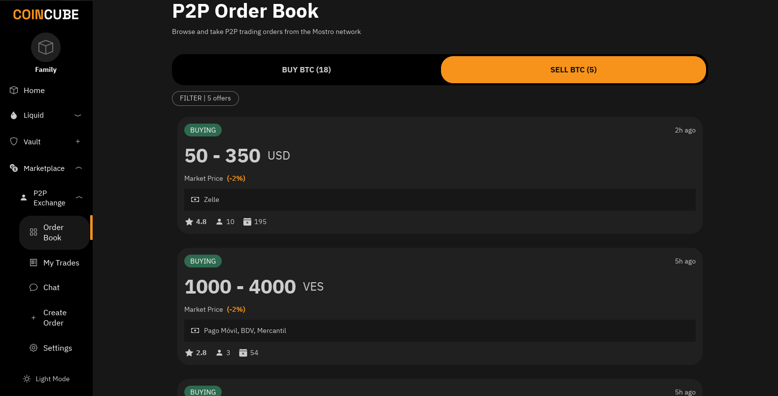 P2P Orderbook